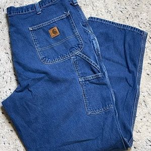 2 PAIRS Carhartt Dungaree Fit Jeans Carpenter Medium Blue Size 40/32 Kin…
